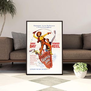 Calamity Jane(1953) Classic Movie Poster | Canvas Print | Film Wall Art | Home Theater Decor | Movie Lover Gift Idea