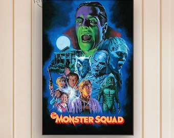 The Monster Squad (1987) Classic Movie Poster | Canvas Print | Film Wall Art | Home Theater Decor | Movie Lover Gift Idea