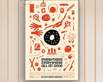Everything Everywhere All at Once Classic Movie Poster | Canvas Print | Film Wall Art | Home Theater Decor | Movie Lover Gift Idea