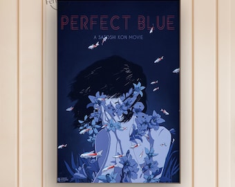 Perfect Blue (1998) Classic Movie Poster | Canvas Print | Film Wall Art | Home Theater Decor | Movie Lover Gift Idea
