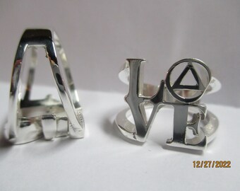 Sober anniversary Gift AA  NA 12 step sober gift, Completed Rehab, Symbol of Recovery, Unity & Service in Sterling silver, 14K and 2 tone.