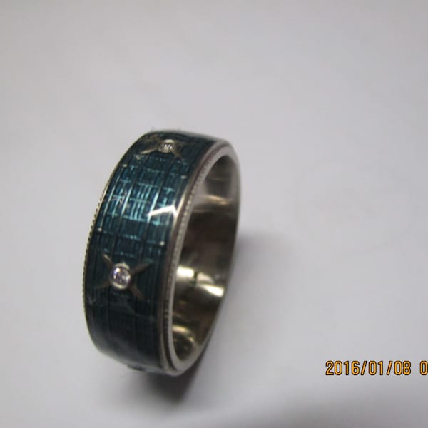 Mannen ring Gamer ring halo gamer Ring voor hem Video game geïnspireerde sieraden voor mannen trouwring belofte ring voor hem met fijne diamanten