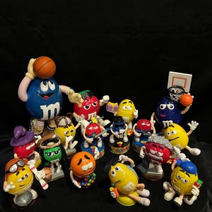 Vintage M&M’s Collectible Figurines Colorful, Nostalgic  Fun Decor