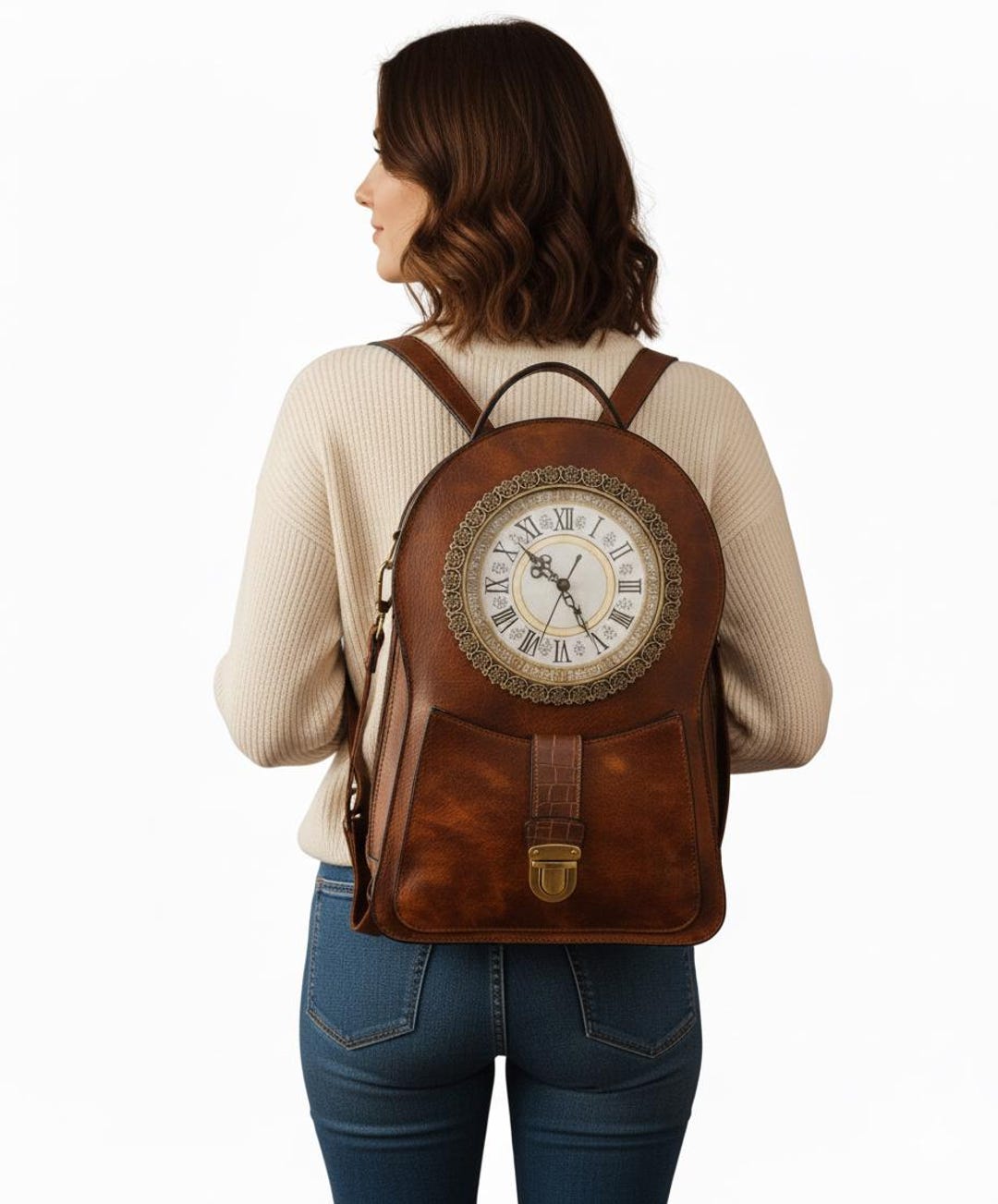 Vintage Big Ben Clock Backpack, Steampunk PU Leather Shoulder Bag - Etsy