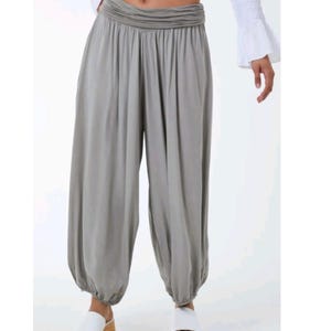 Lightweight Plain Harem Pants, Comfortable Yoga Trousers, Stretchy One Size Leisure Wear, Boho Pants, Hippie Festival Baggy Holiday Wear,
