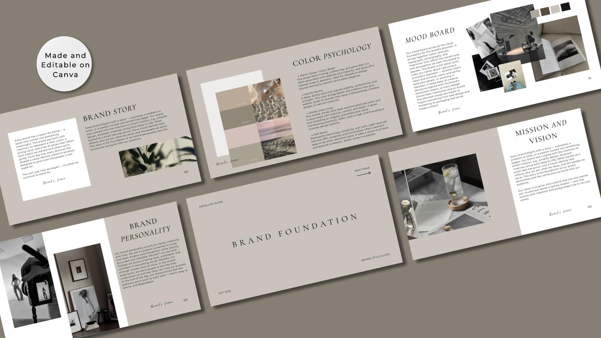 Editable Brand Guidelines & Style Guide Template | Canva Brand Kit and ...
