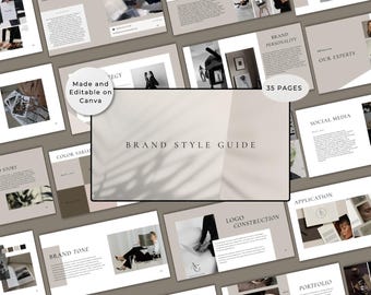 Editable Brand Guidelines & Style Guide Template | Canva Brand Kit and Logo Presentation (Digital Download)
