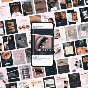 Lash Tech Instagram Post Templates | Lash Extension Branding Kit | Lash Artist Business Content | Lash Template Business Social Media Set