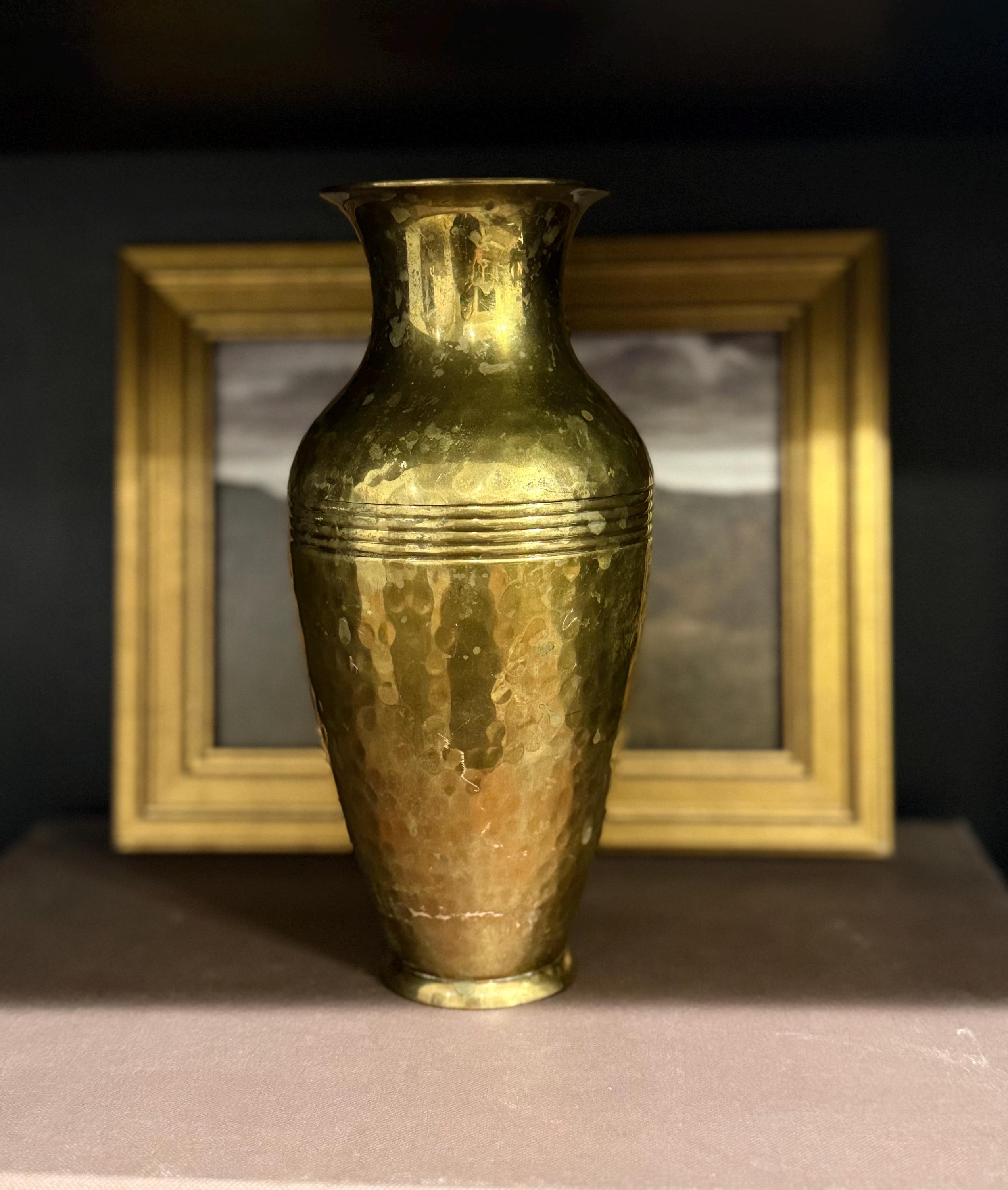 Handgefertigte Metallvase Aus Messing – Kleine Runde Blumenvase, Einzigartiges Design, Perfekt Als Geschenk