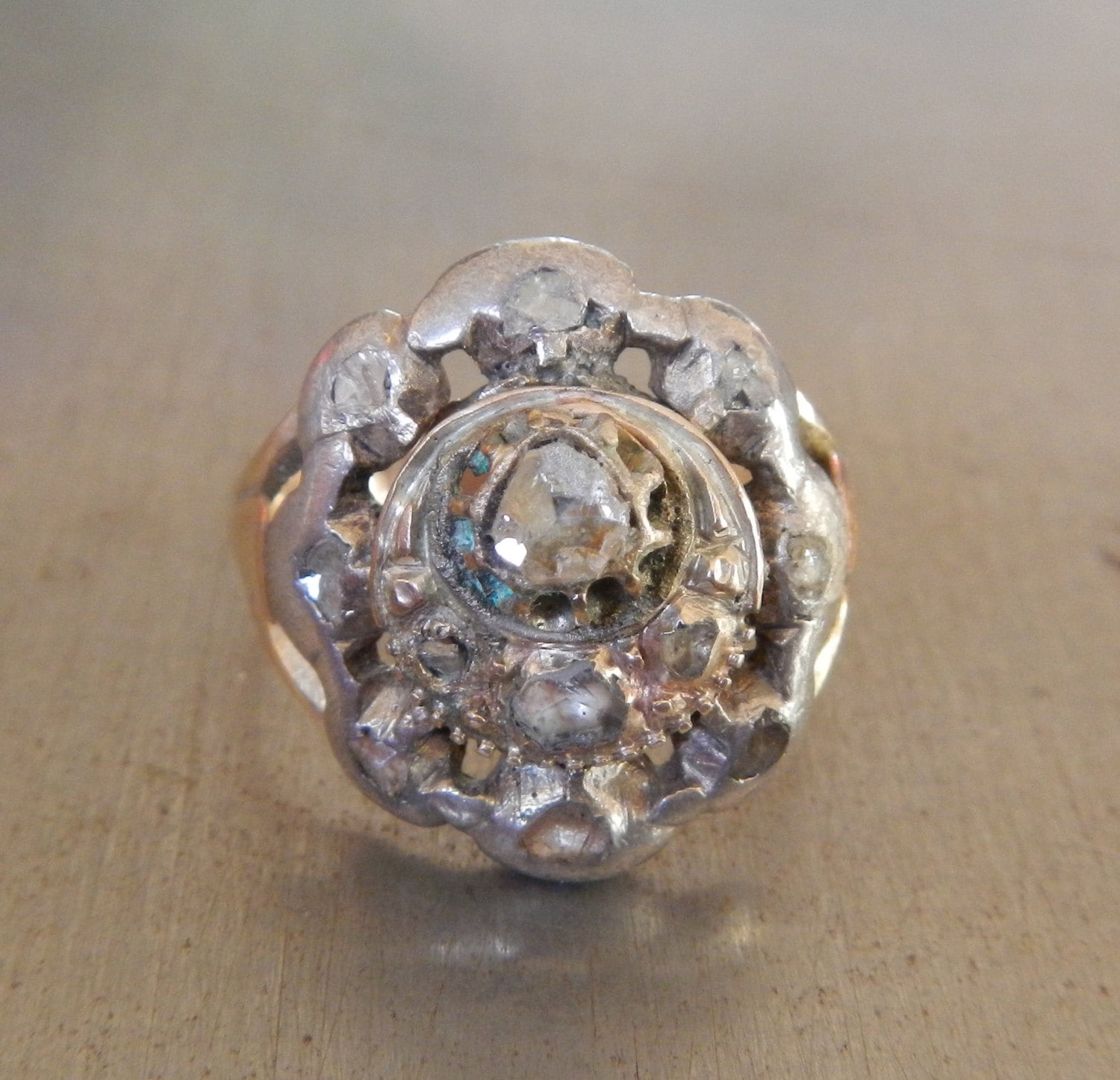 georgian rose cut diamond ring