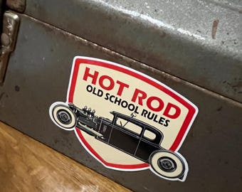 Hot Rod Old School Sticker/Decal