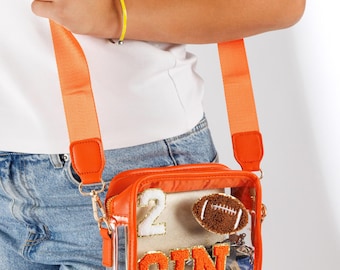 Custom Clear Stadium : Personalized Game Day Purse, Graduation Gift, Clear Purse for game day, clear bag for stadiums, game gear