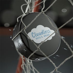 Cloudless by Katie B Wright Hockey Puck