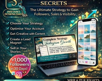 Instagram Growth Guide Complete Strategy Digital Marketing MRR PLR Business Social Media