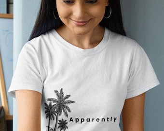 Travel T Shirt Minimal Palm Beach Quote Shirt Unisex Vacation Summer Graphic Tee