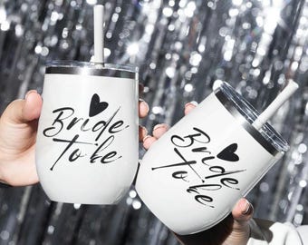 Bride to be Chill Wine Tumbler, Bachelorette Party | Bridal Shower Drinkware, Team Bride