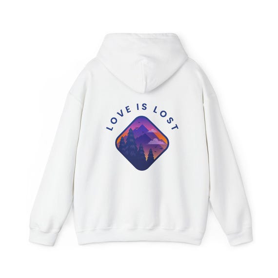 Moletom Love Is Lost Moletom aconchegante para amantes da