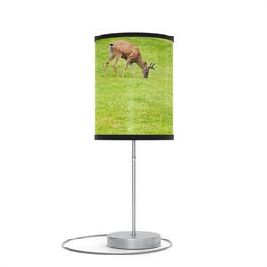 Deer-Themed Table Lamp, Nature Decor, Wildlife Enthusiast Gift, Bedroom Lighting, Eco-Friendly Home Accents
