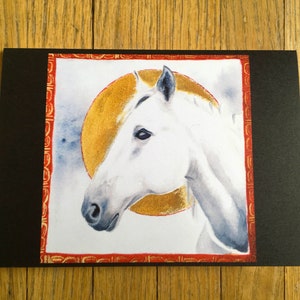 carte de souhaits cheval