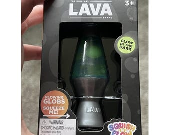 Schylling LAVA Squish N Flow NeeDoh LAVA Lamp Squishy Blue Glow-in-the-Dark NEW