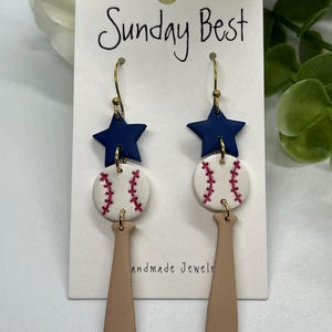 Kansas City Royals Earrings | Blue and White Baseball Jewelry | Baseball Heart| MLB Game Day Accessories | Nickel Free | Hypoallergenic