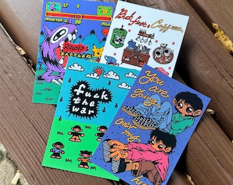 Lucky's postcards, digital prints