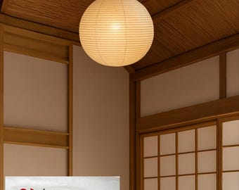 Japanese Washi Paper Lamp Shade – Model 55A – Handmade in Japan