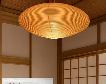 Pantalla de lámpara de papel Washi japonés – Modelo 21A – Estilo Zen Hecho a mano en Japón Auténtico