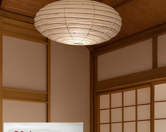 Lampenschirm aus japanischem Washi-Papier – Modell 50EN – handgefertigt in Japan