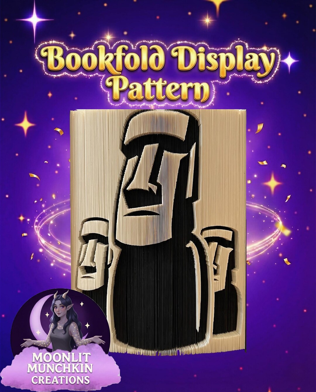 Moai on Easter Island Chile – Book Folding Pattern (digital Download ...