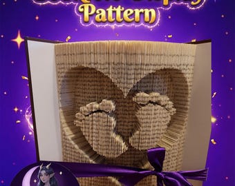 Heart and Baby Feet – Book Folding Pattern (Digital Download)