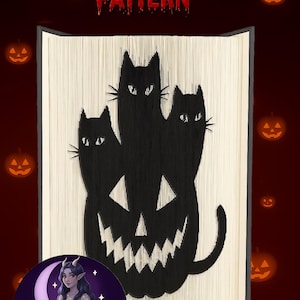 Cats on Pumpkin – Book Folding Pattern (Digital Download)