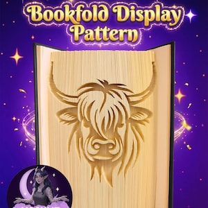 Highland Cow – Book Folding Pattern (Digital Download)