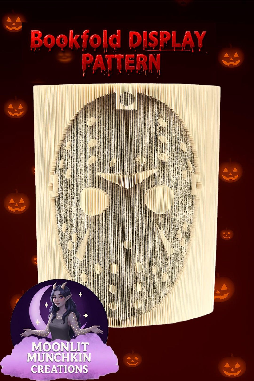 Jason Repeating Pattern Jason Voorhees - Friday the 13th – Book Folding Pattern (digital ...