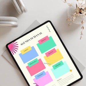 weekly planner printable pdf in spanish