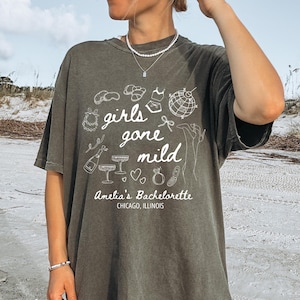 Comfort Colors Bachelorette Party Shirts: Girls Gone Mild, Personalized Spa Theme