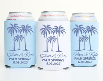 Beach Wedding Can Coolers: Coastal Wedding Favors