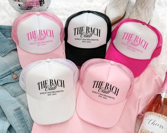 Custom Bachelorette Party Trucker Hats: Bride & Squad