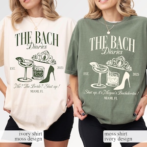 Custom Princess Bachelorette Comfort Colors Shirts, Bachelorette Diaries Shirts, Luxury Bach Diaries Matching Shirts, Bride Slumber Party