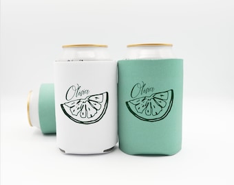 Lime Slice Can Cooler: Margarita Bachelorette Party Favor