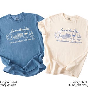 Kärlek vid sjön T-shirts, Tjejresa, Anpassad Möhippa T-shirt i Komfortfärg, Möhippa Camp, Bröllopsfest T-shirts, Bach Club