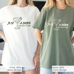 Nur eine BRAUT, die Margs Shirt liebt - benutzerdefinierte Braut Shirt, Bachelorette Party lustiges Brautdusche Shirt, Wifey Shirt, Hennen Shirt, Geschenk für Braut