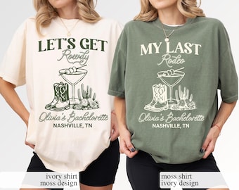 Nashville Bachelorette Comfort Colors Tee: Last Rodeo Western Bride