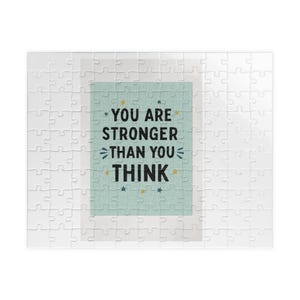 Inspirational Puzzle | You Are Stronger Than You Think | Motivational Jigsaw | Gift for Kids and Adults