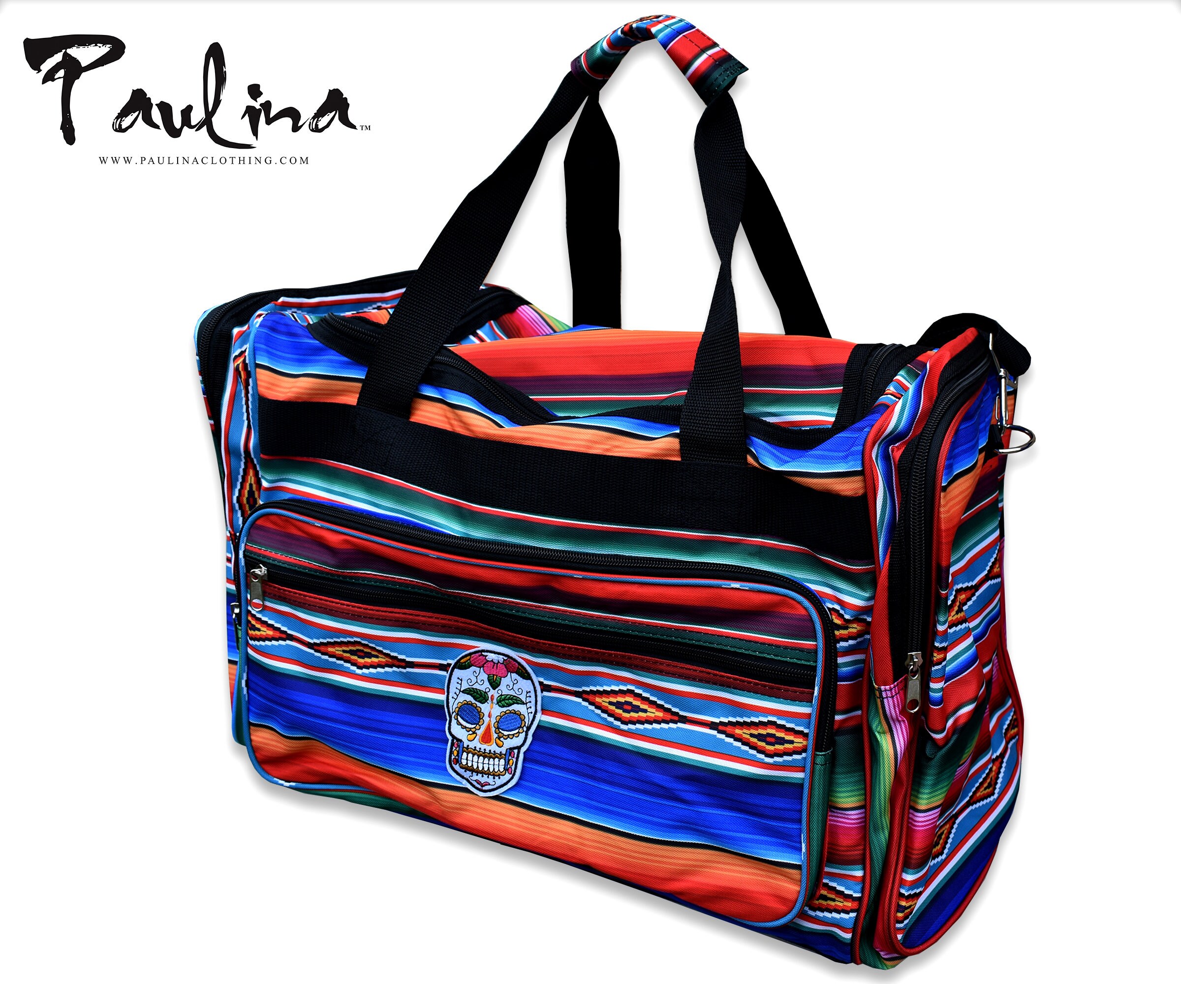 Sarape Navajo Mexican Blanket Duffle Bag Padded Shoulder Strap Etsy