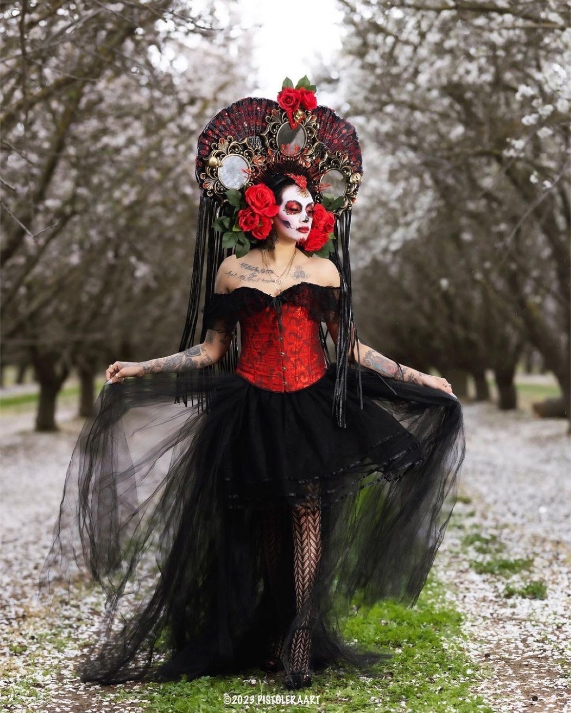 Dia De Los Muertos Costume Messicano Fai Da Te Teschio Messicano