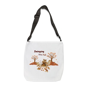 Fall Tote Bag: Whimsical Spider Design - Adjustable Eco-Friendly Shopper
