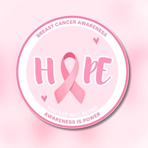 Breast Cancer Awareness Clip Art, Downloadable Digital Print, Sticker, Scrapbook, Planner & Crafts, Printable Clipart