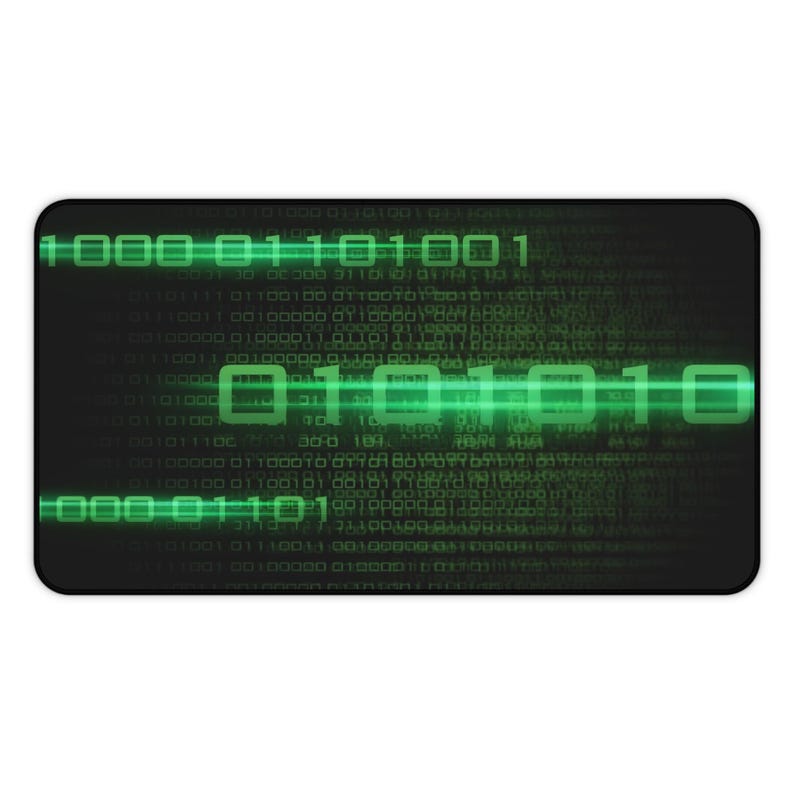 Green Binary Code Desk Mat image 5