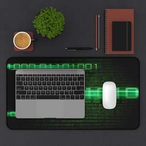 Green Binary Code Desk Mat image 8